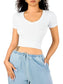 MALABIS Playera Mujer Casual Crop Top Stretch Cómoda Blusa Corta
