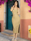 Vestido De Mujer Midi Casual Stretch para Diario Y Salida