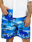 Traje de Baño Hombre Estampado Trajes de Baño de Playa de Secado Rápido con Forro de Mallas, Bañador Corto para Playa, Natación o Piscina