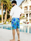 Traje de Baño Hombre Estampado Trajes de Baño de Playa de Secado Rápido con Forro de Mallas, Bañador Corto para Playa, Natación o Piscina