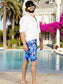 Traje de Baño Hombre Estampado Trajes de Baño de Playa de Secado Rápido con Forro de Mallas, Bañador Corto para Playa, Natación o Piscina