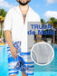 Traje de Baño Hombre Estampado Trajes de Baño de Playa de Secado Rápido con Forro de Mallas, Bañador Corto para Playa, Natación o Piscina