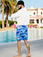 Traje de Baño Hombre Estampado Trajes de Baño de Playa de Secado Rápido con Forro de Mallas, Bañador Corto para Playa, Natación o Piscina