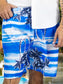 Traje de Baño Hombre Estampado Trajes de Baño de Playa de Secado Rápido con Forro de Mallas, Bañador Corto para Playa, Natación o Piscina