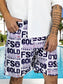 Traje de Baño Hombre Estampado Trajes de Baño de Playa de Secado Rápido con Forro de Mallas, Bañador Corto para Playa, Natación o Piscina