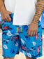 Traje de Baño Hombre Estampado Trajes de Baño de Playa de Secado Rápido con Forro de Mallas, Bañador Corto para Playa, Natación o Piscina
