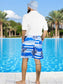 Traje de Baño Hombre Estampado Trajes de Baño de Playa de Secado Rápido con Forro de Mallas, Bañador Corto para Playa, Natación o Piscina