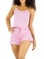 Conjunto de Pijama para Dama, Playera de Verano y Pantalones Cortos, Conjunto de Ropa de Dormir Suave Y Muy Ligera