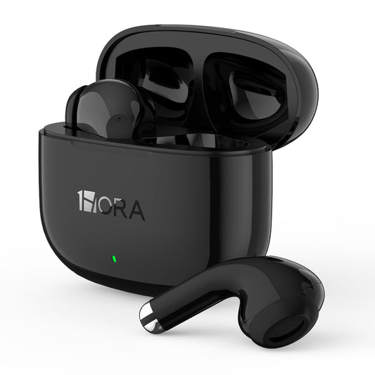Audífonos Inalámbricos 1Hora Bluetooth 5.3, In-Ear. Micrófono incorporado. Compatible con iOS y Android. Color: Negro