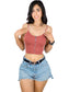 Tops Mujer Deportivo O Casual Blusa Croptop Tirantes