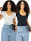 Set 2 Player Mujer Texturizada Casual Stretch Blusa Dama Top