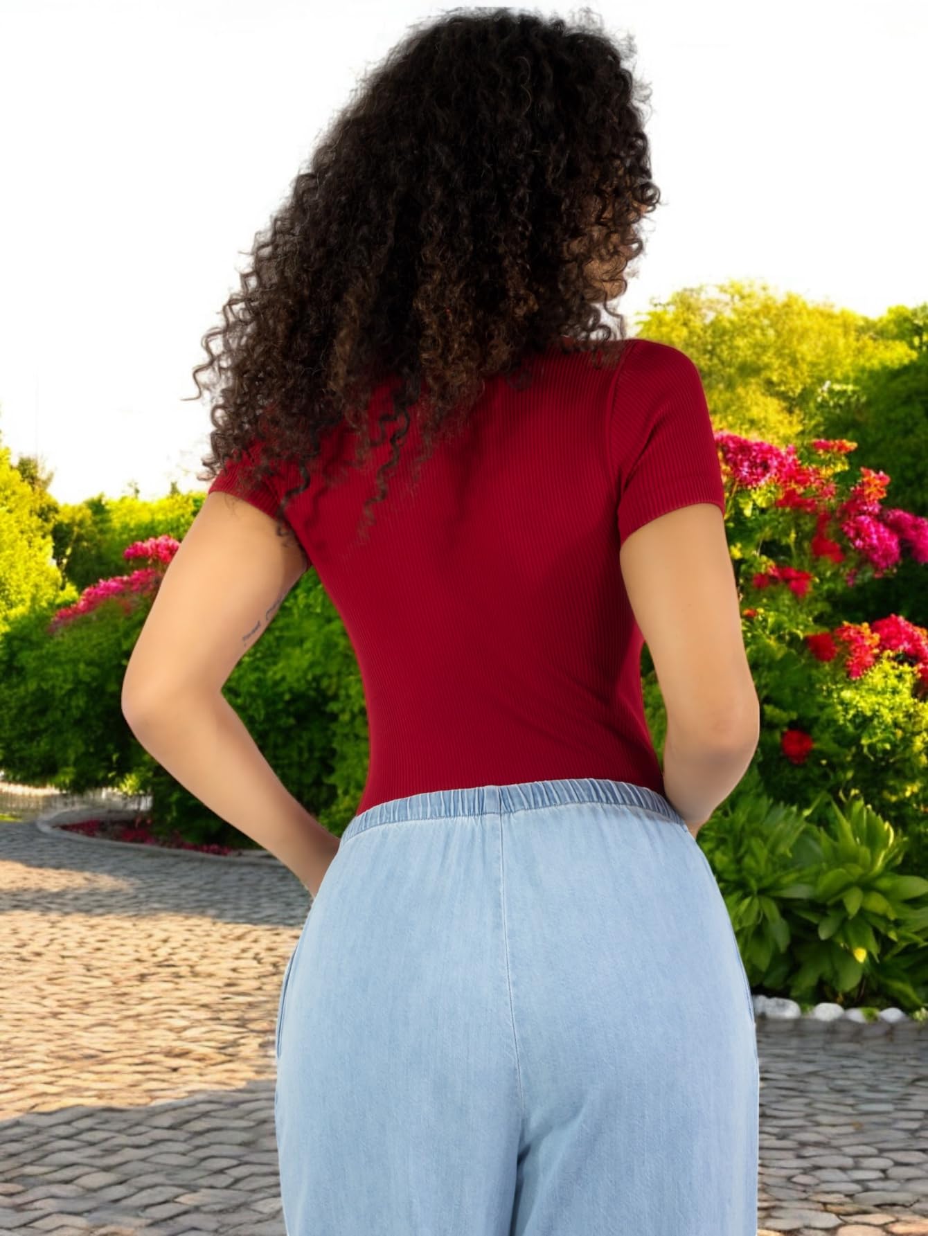 Set 2 Player Mujer Texturizada Casual Stretch Blusa Dama Top