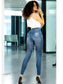 Pack de 2 Leggins Mujer Mezclilla Faja Alta Estilo Pantalón Mezclilla Calidad Premium Jegging Tiro Alto, Mallon Licra Cómodos Elásticos