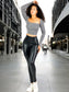 Leggings Faja Alta Grueso Leggins Reduce Abdomen Vientre Cintura Legins Mallon de Mujer Mallas Elegantes Malones de Talle Extra Alto