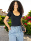Set 2 Player Mujer Texturizada Casual Stretch Blusa Dama Top
