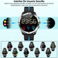 Reloj Inteligente Deportivo con Monitor de Frecuencia Cardíaca, Notificaciones, Música, Sueño y 24 Modos de Entrenamiento para Hombre y Mujer (Correa Negra y Azul)