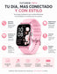 Set Audífonos In-Ear audífonos l42 rosa con smartwatch futurem fm13 rosa inalámbrica con cancelación de ruido
