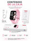Set Audífonos In-Ear audífonos l42 rosa con smartwatch futurem fm13 rosa inalámbrica con cancelación de ruido
