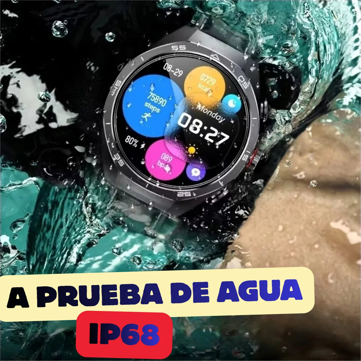 SmartWatch Gtide Series R9 Edge Inteligente Con Audífonos (Plateado) – Tecnología 2 en 1