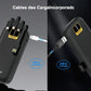 Power Bank 10000mAh Moreka  Negro con 4 Cables Integrados Tipo C Micro IP Soporte para Celular Carga Rápida 2A