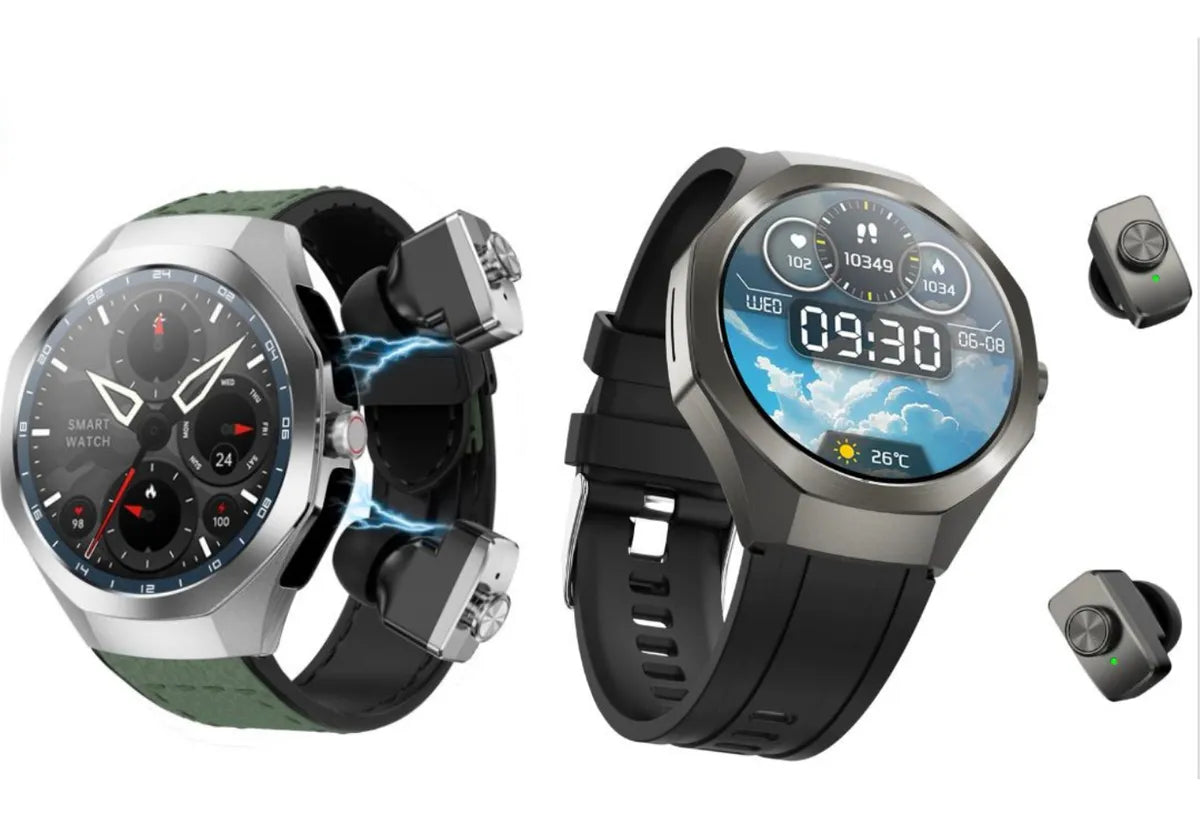 SmartWatch Gtide Series R9 Edge Inteligente Con Audífonos (Plateado) – Tecnología 2 en 1
