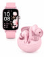 Set Audífonos In-Ear audífonos l42 rosa con smartwatch futurem fm13 rosa inalámbrica con cancelación de ruido