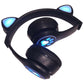 Audífonos Gatica Bluetooth, luces led, Radio FM, diadema plegables