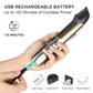Afeitadora eléctrica Bomidi HT1, inalámbrica con mango de extensión incorporado, batería recargable por USB
