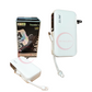 Power Bank G-Tide Traveler 10 000Mha, potencia 22.5w, cables tipo c y  iphone lightning. Con enchufe incluido