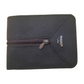 Billetera para caballero, material tipo gamuza. Gris