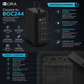 Bocina Bluetooth 1HORA BOC244 Negra Portátil con Sonido Estéreo y TWS