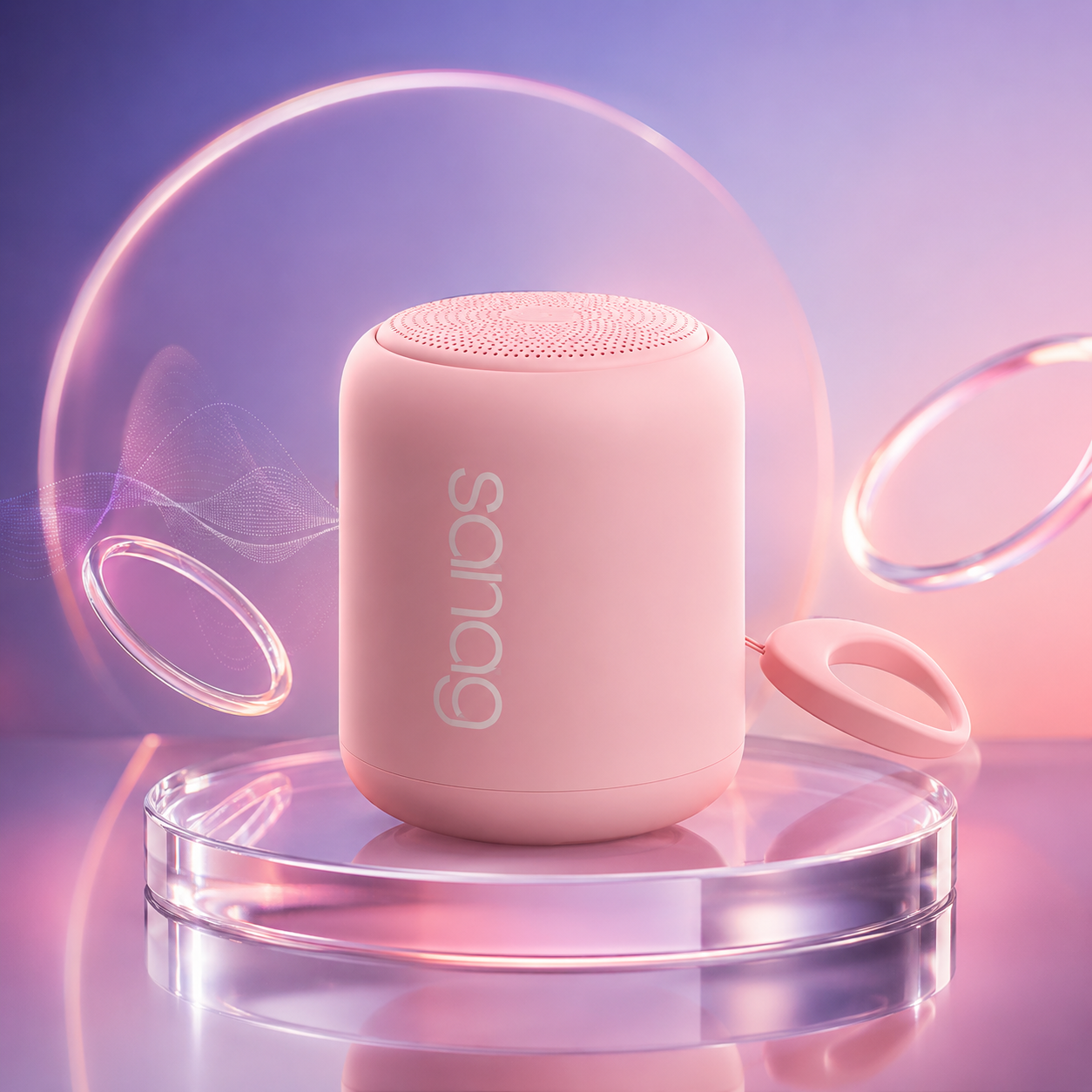 Combo Smartwatch Elegante para Dama Rosé + Audífonos G-Tide L42 Rosa + Bocina Bluetooth Sanag X6S