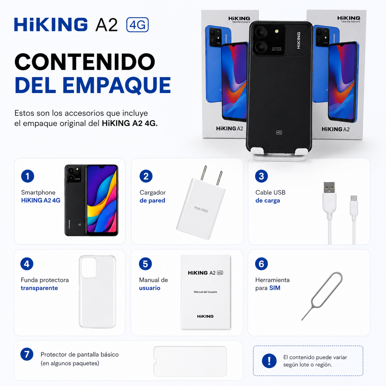 Smartphone HIKING A2 4G 3gb 64gb azul