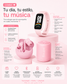 Combo Smartband Xiaomi Redmi 9 Active Rosa + Audífonos G-Tide L42 + Bocina Sanag X6S Bluetooth