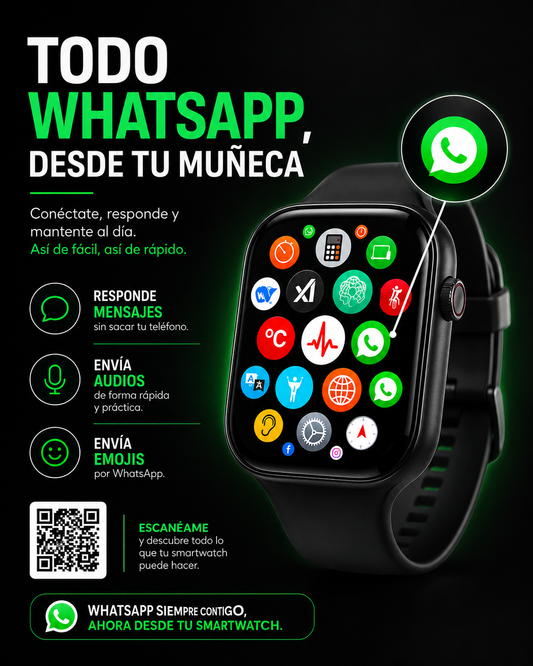 Smartwatch U5 con Mensajería, Llamadas, Audios, Emojis y Funciones Deportivas
