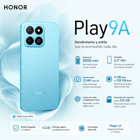 Celular Honor Play9A Ocean Blue 4+128GB