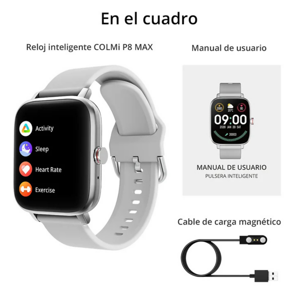 P8 Max Colmi P8 Gps Reloj P8 Smartwatch Colmi P8 Max Plateado
