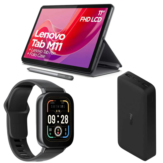 Lenovo Tab M11 Tablet 11″ 4GB RAM/128GB ROM + Redmi Whatch 5 active Negra + Power Bank Redmi 20 000 mAh