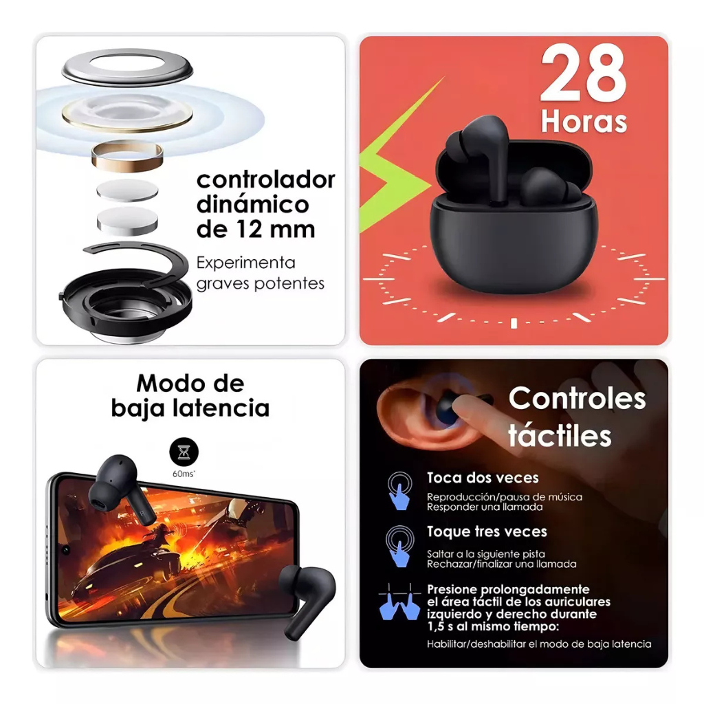 Xiaomi Smartwatch Redmi Watch Lite con Audífonos Xiaomi Redmi Buds Active