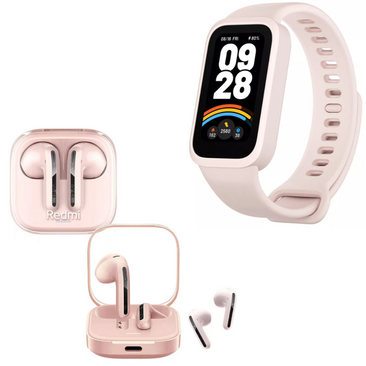 Xiaomi Smartband 9 active con Redmi buds 6 active, Rosa.