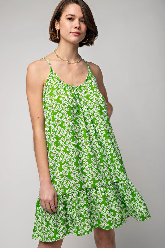 Vestido camisero  de lana con estampado floral