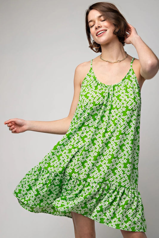 Vestido camisero  de lana con estampado floral